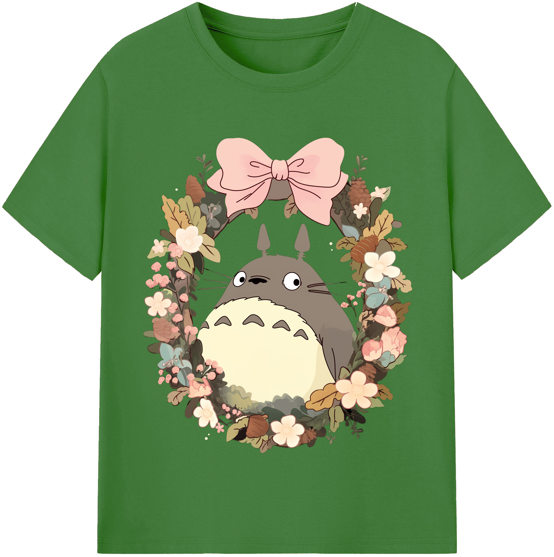 （画像用） となりのトトロ 草壁メイ 草壁サツキ My Neighbor Totoro Satsuki Kusakabe Mei Kusakabe レディースカジュアルプリントTシャツ（綿100％）